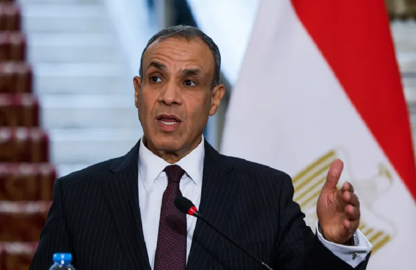 وزير الخارجية المصري بدر عبد العاطي متحدثا في مؤتمر صحفي