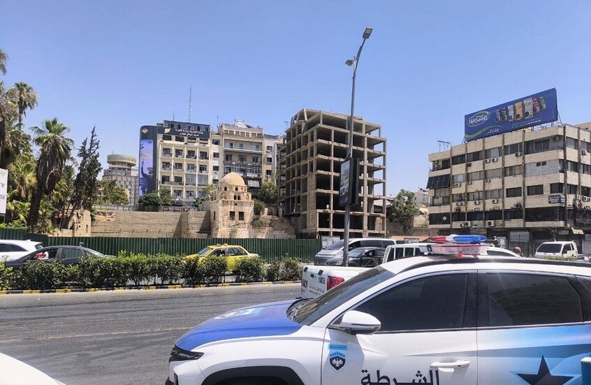 سيارة شرطة في العاصمة السورية دمشق