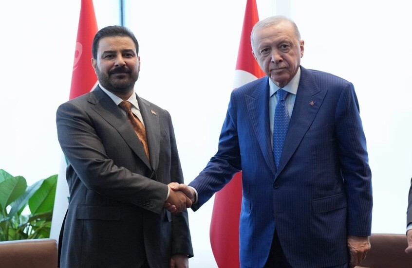 رئيس الوزراء العراقي علي فالح الزيدي والرئيس التركي رجب طيب أردوغان. صورة أرشيفية