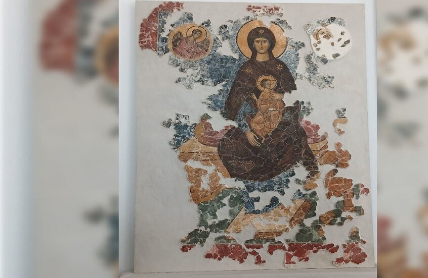بعد قرون.. لوحة جدارية نادرة تعود إلى كاتدرائية القديسة صوفيا في نوفغورود الروسية