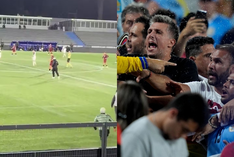 مشهد صادم في أوروغواي.. جماهير تقتحم الملعب وتعتدي على لاعبي فريقها والحارس يتدخل للدفاع