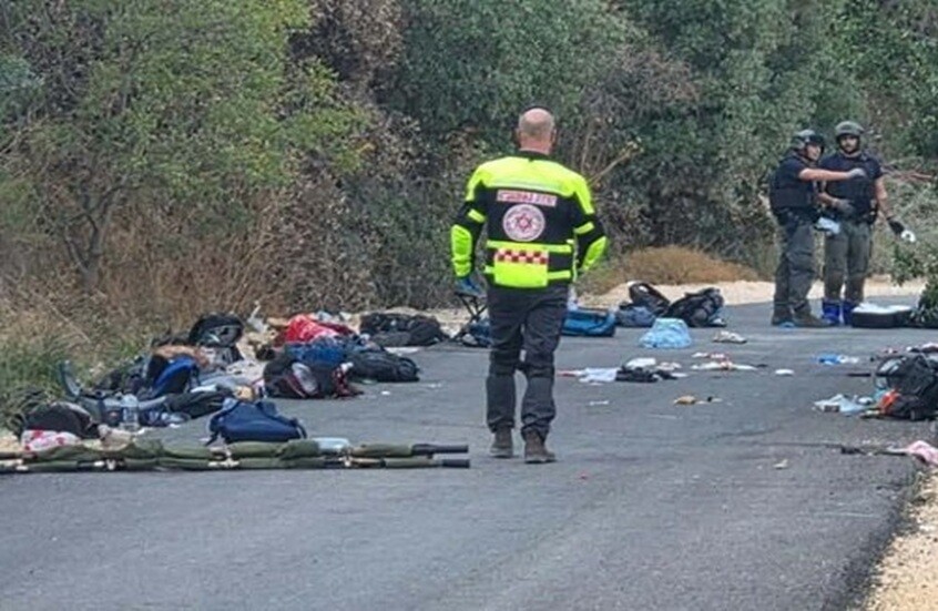 موقع الحادث في شمال إسرائيل