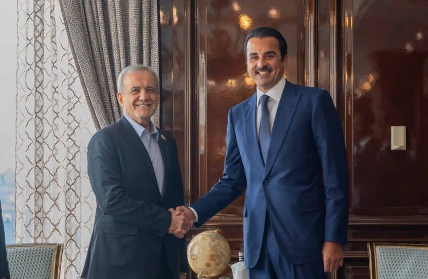 أمير قطر يلتقي الرئيس الإيراني في موسكو

                  التقى أمير قطر تميم بن حمد آل ثاني الرئيس الإيراني مسعود بزشكيان اليوم في موسكو قبيل قمة الدول الأعضاء في منتدى الدول المصدرة للغاز.