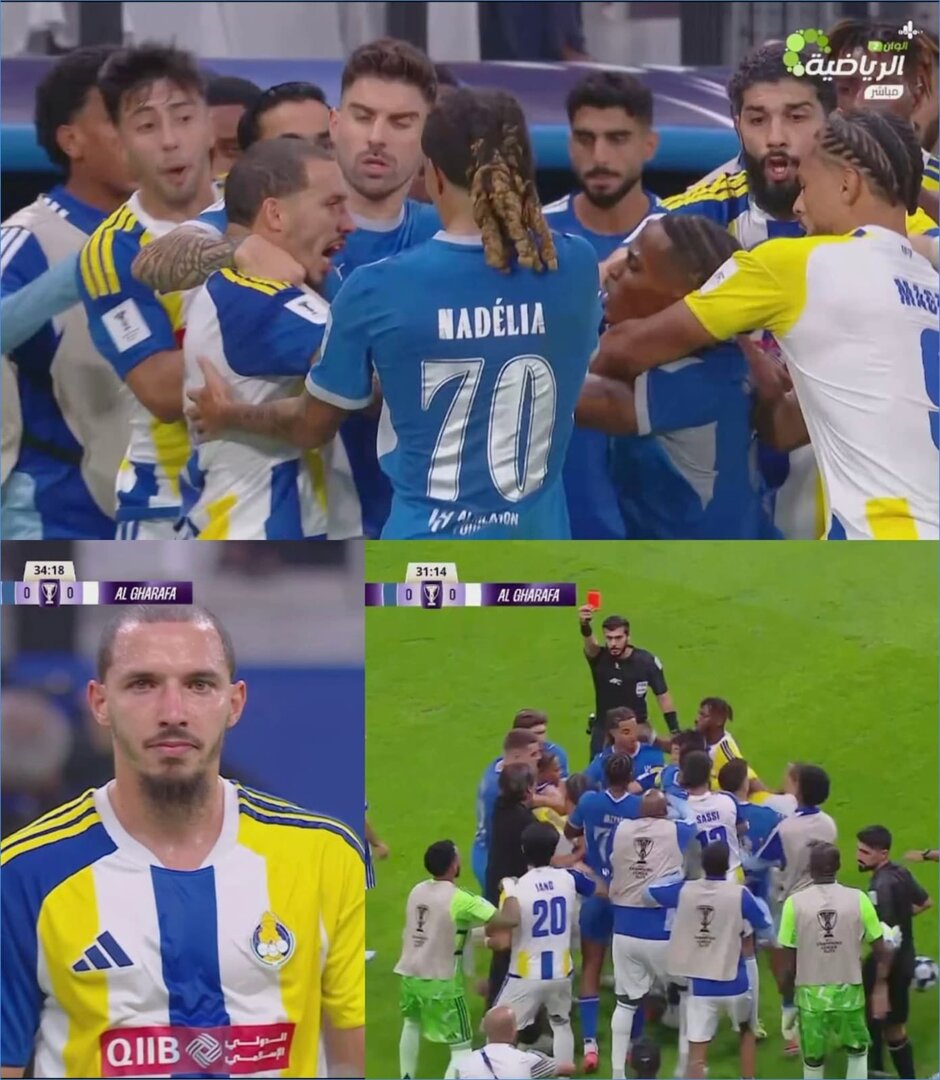 الاتحاد الآسيوي يعاقب ثنائي الهلال والغرافة بعد واقعة الطرد